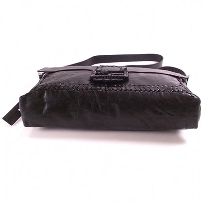 Fendi Calfskin Whipstitch Large Messenger Black 4 of 13