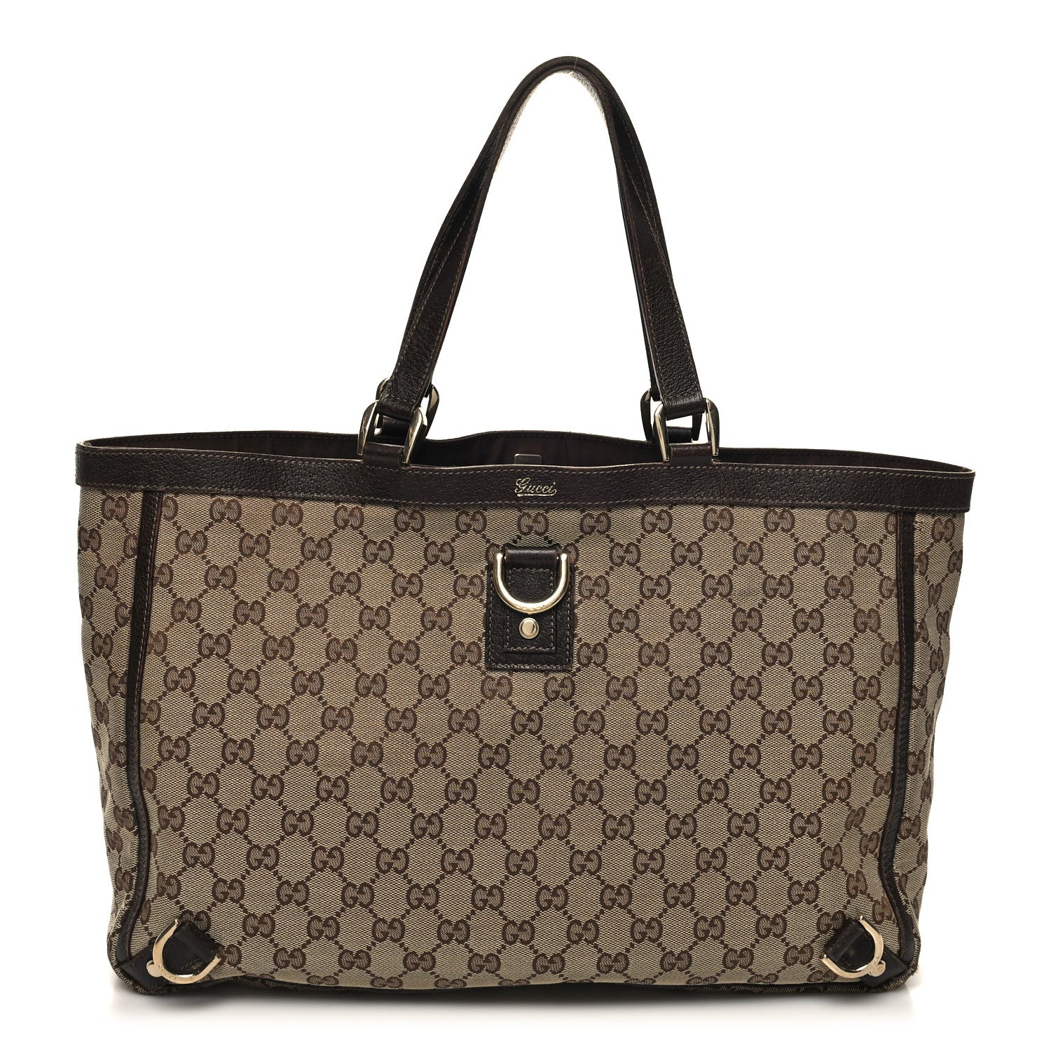 Gucci Monogram Large Abbey Tote Dark Brown 1 of 13