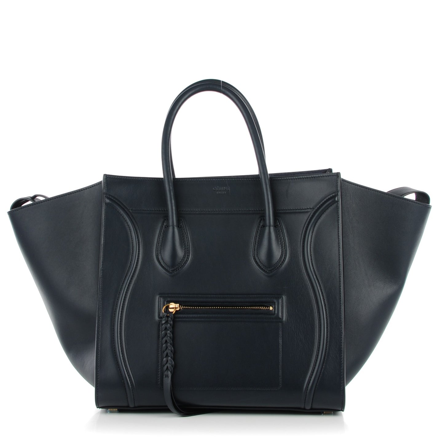 Smooth Calfskin Medium Phantom Luggage Navy Blue