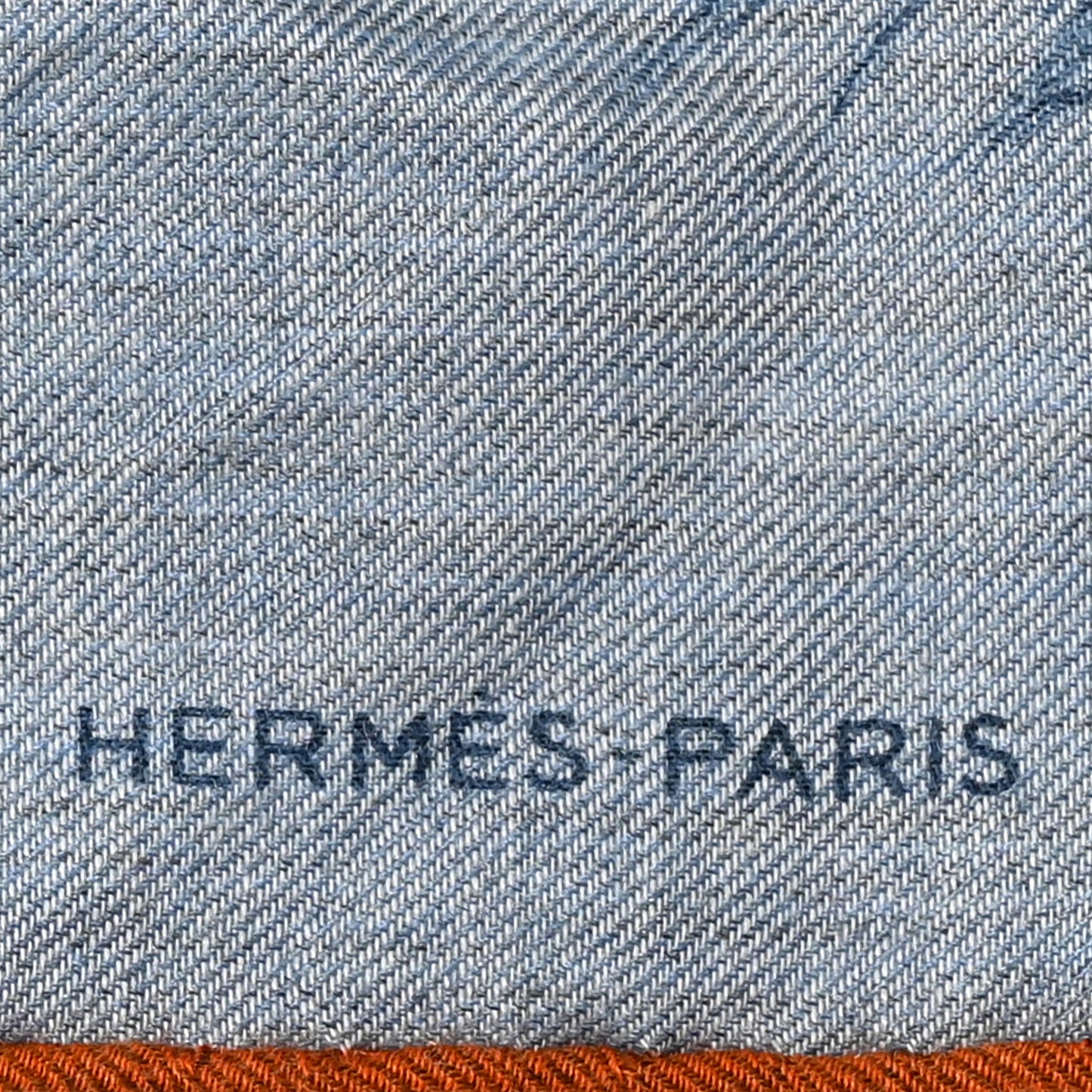 Cashmere Silk Les Ailes De Pegase Scarf 100 Denim Marine
