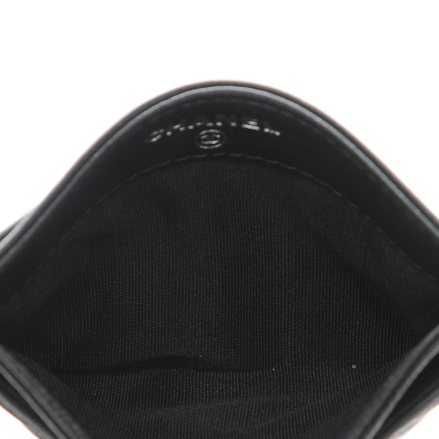 Lambskin Quilted Diamond CC Card Holder Black