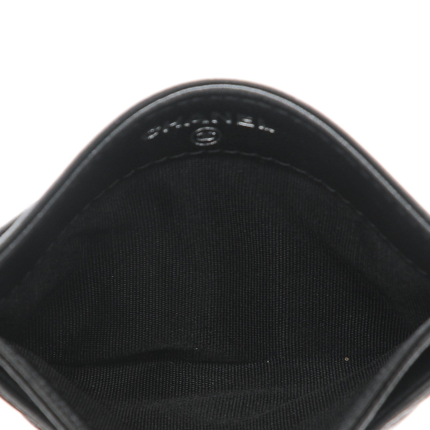 Chanel Lambskin Quilted Diamond CC Card Holder Black 5 of 9