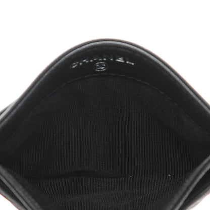 Chanel Lambskin Quilted Diamond CC Card Holder Black 5 of 9