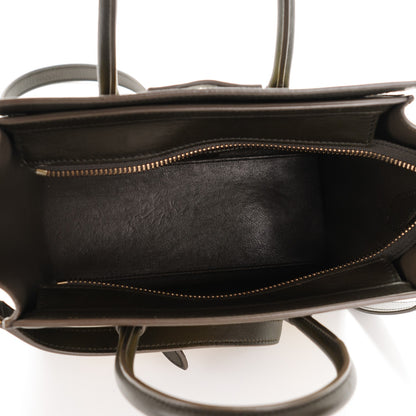 Celine Nubuck Smooth Calfskin Nano Tri-Color Luggage Chartreuse 5 of 6