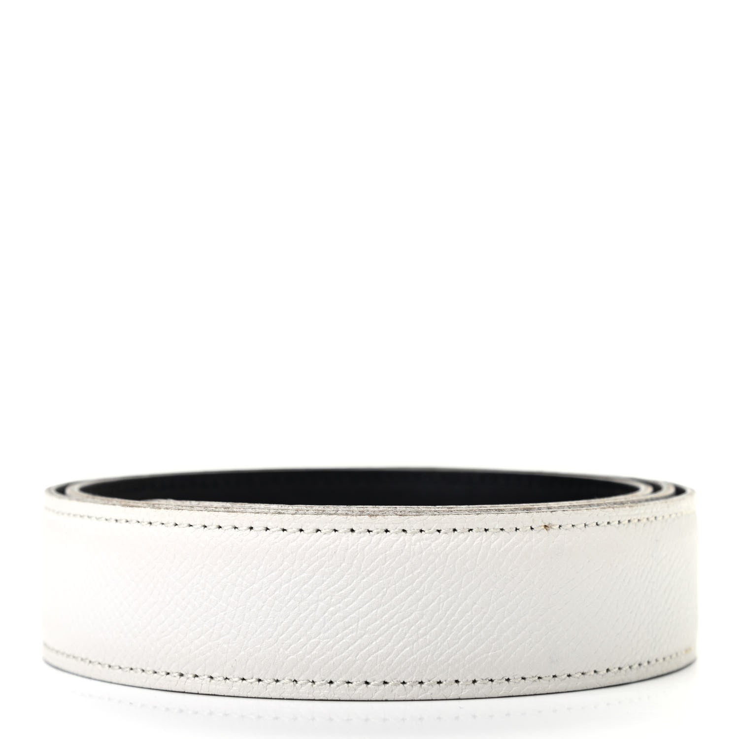 Hermes Swift Epsom 32mm Belt Strap 85 Black White 2 of 6
