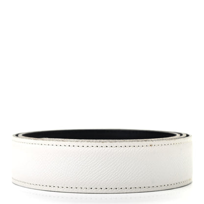 Hermes Swift Epsom 32mm Belt Strap 85 Black White 2 of 6