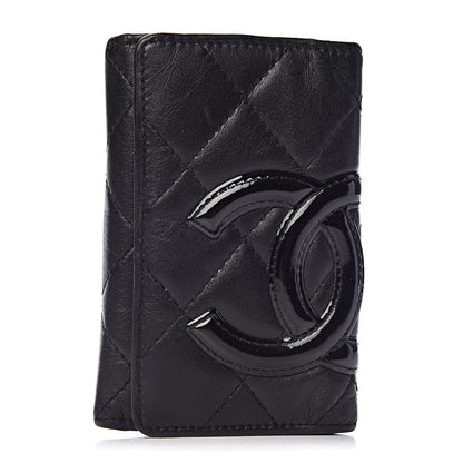 Chanel Calfskin Quilted Cambon 6 Key Holder Black 1 of 16