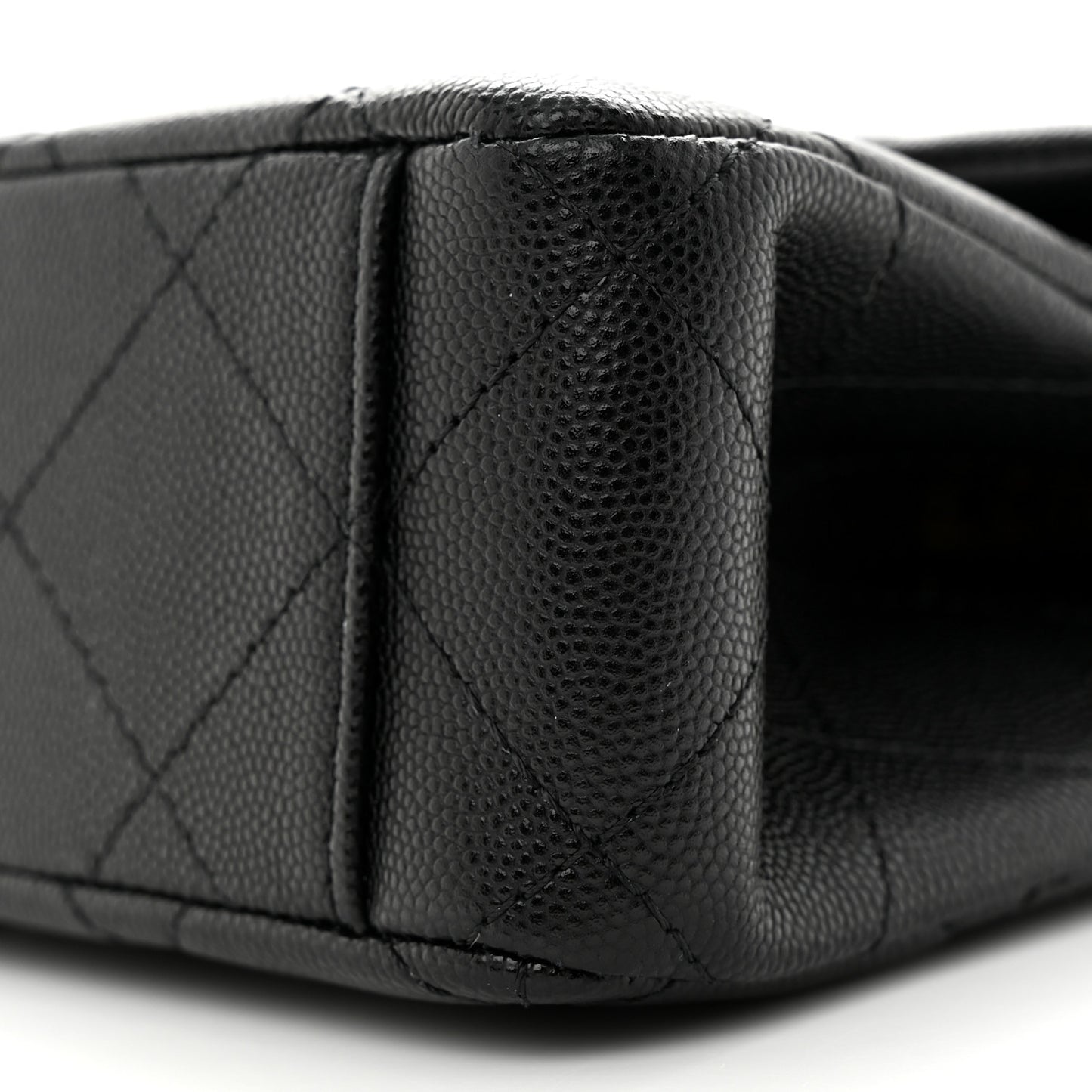 Caviar Quilted 31 Rue Cambon Mini Top Handle Flap Black