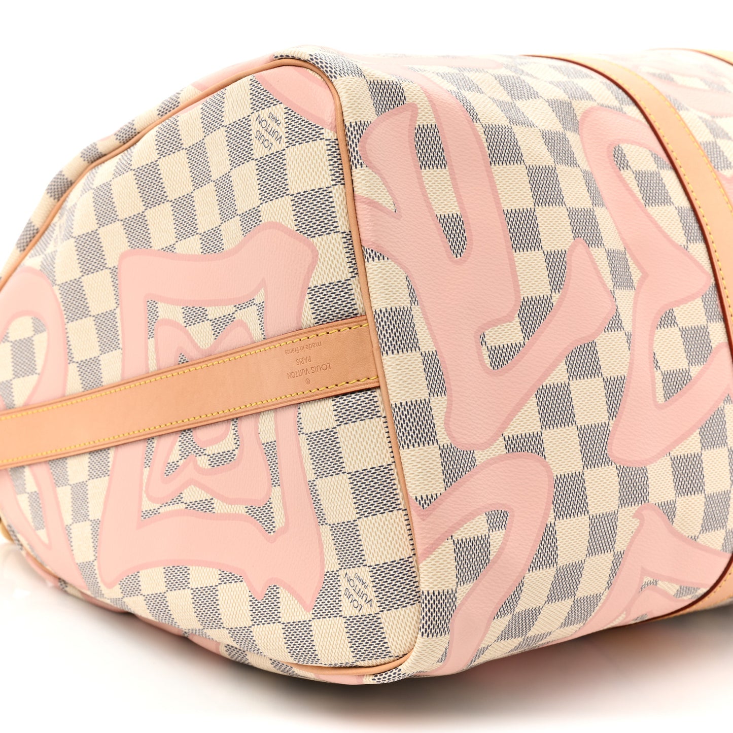 Damier Azur Tahitienne Keepall Bandouliere 50 Rose Ballerine