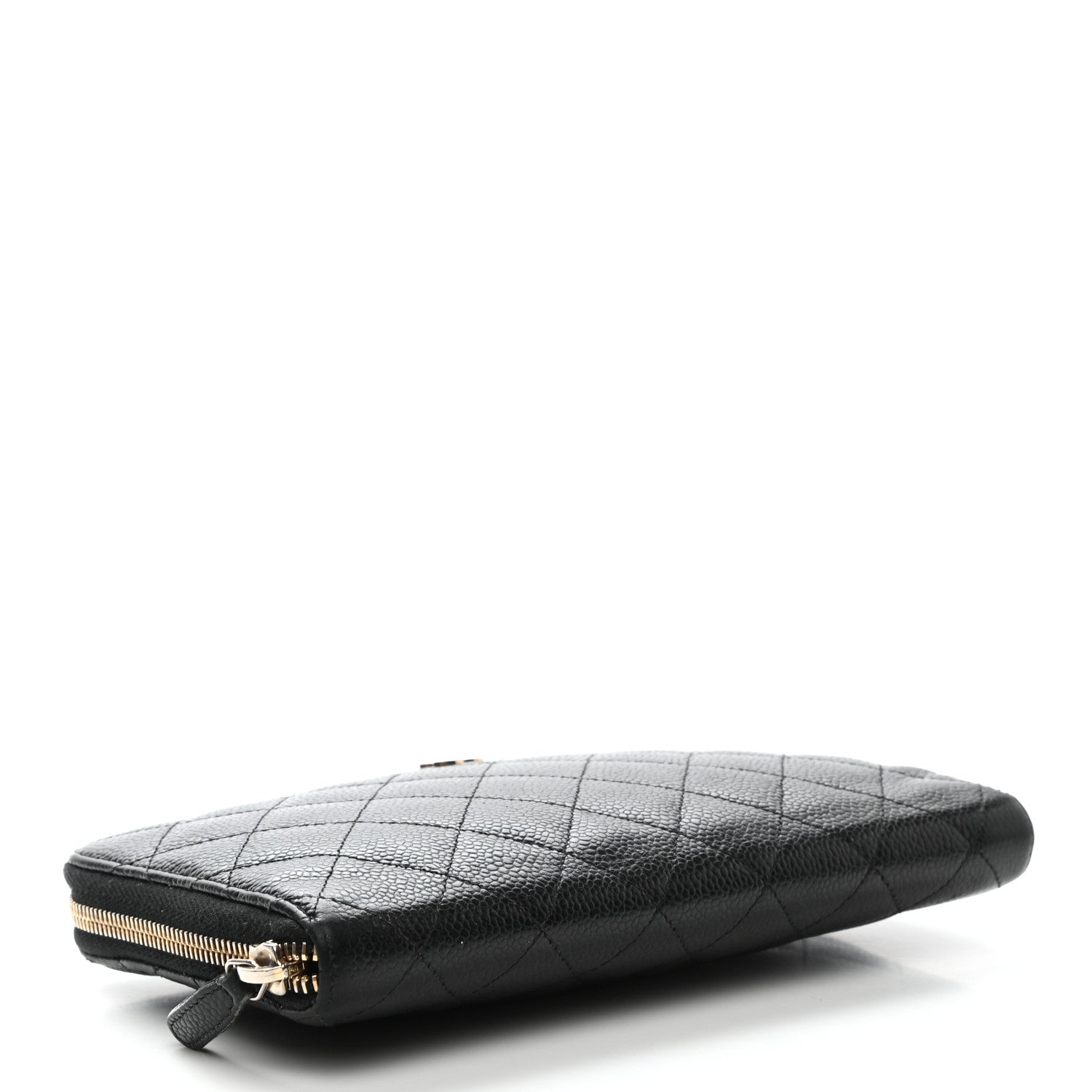 Chanel Caviar Quilted Large Zip Around Organizer Wallet Black 3 of 10