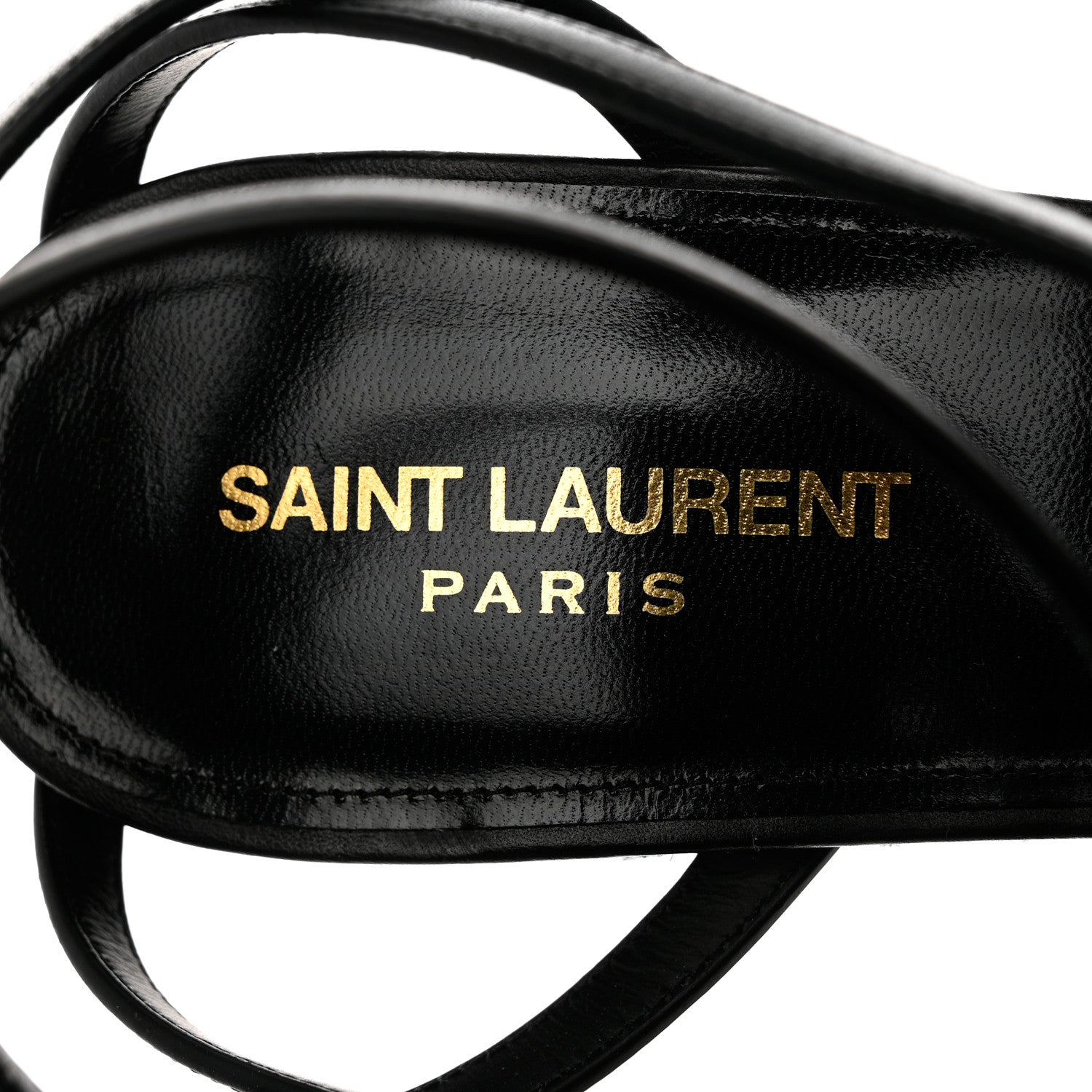 Saint Laurent Calfskin Cassandra Espadrille 105 Wedges 42 Black 6 of 10
