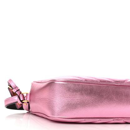 Saint Laurent Metallic Calfskin Matelasse Monogram Lou Camera Bag Vegas Pink 9 of 12
