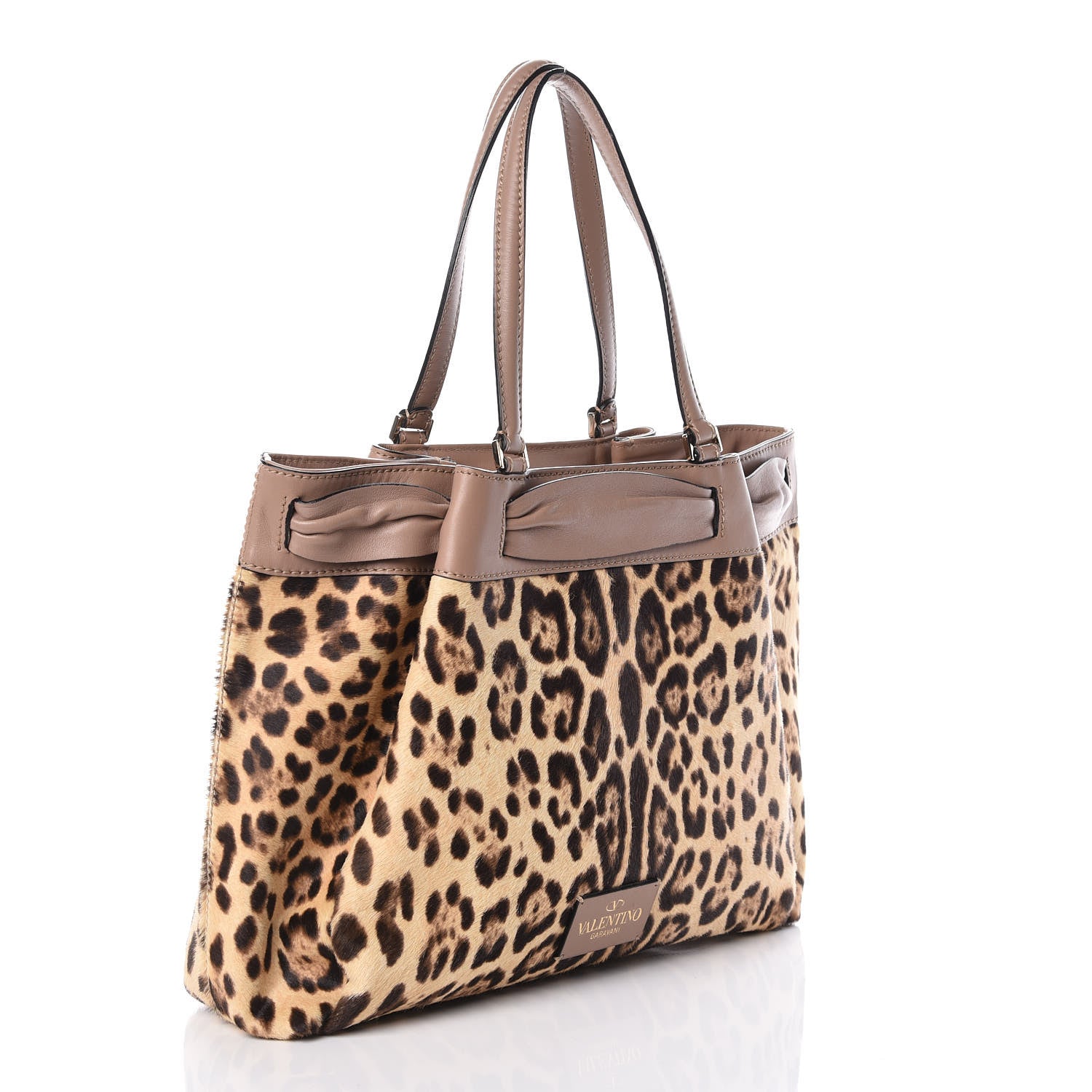 Valentino Garavani Calf Hair Leopard Print Medium Aphrodite Bow Tote 3 of 10