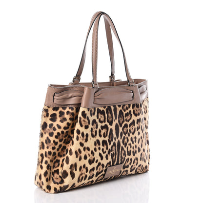 Valentino Garavani Calf Hair Leopard Print Medium Aphrodite Bow Tote 3 of 10