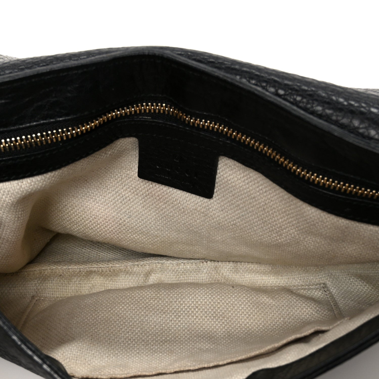Gucci Pebbled Calfskin Medium Soho Flap Crossbody Black 5 of 11