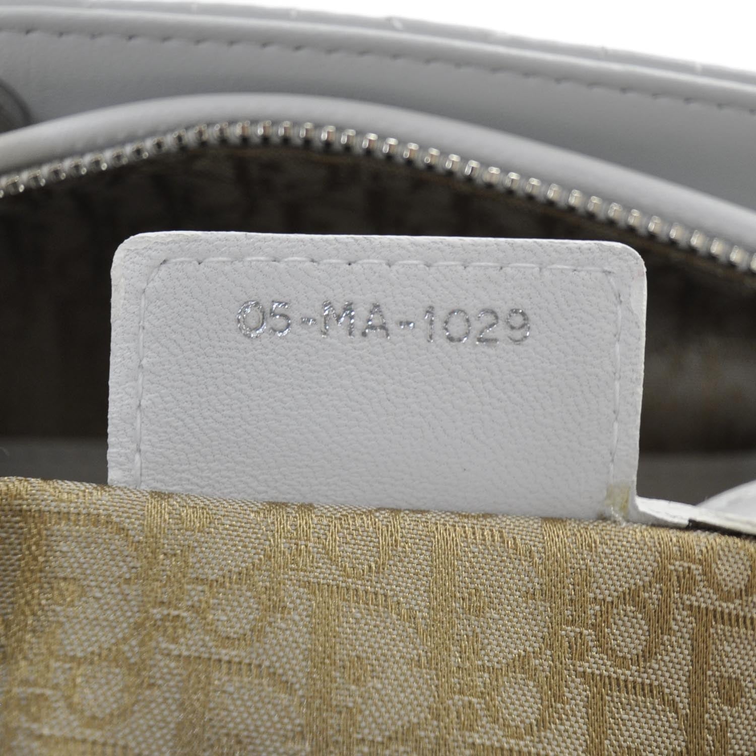 Christian Dior Lambskin Cannage Large Lady Dior White 8 of 8