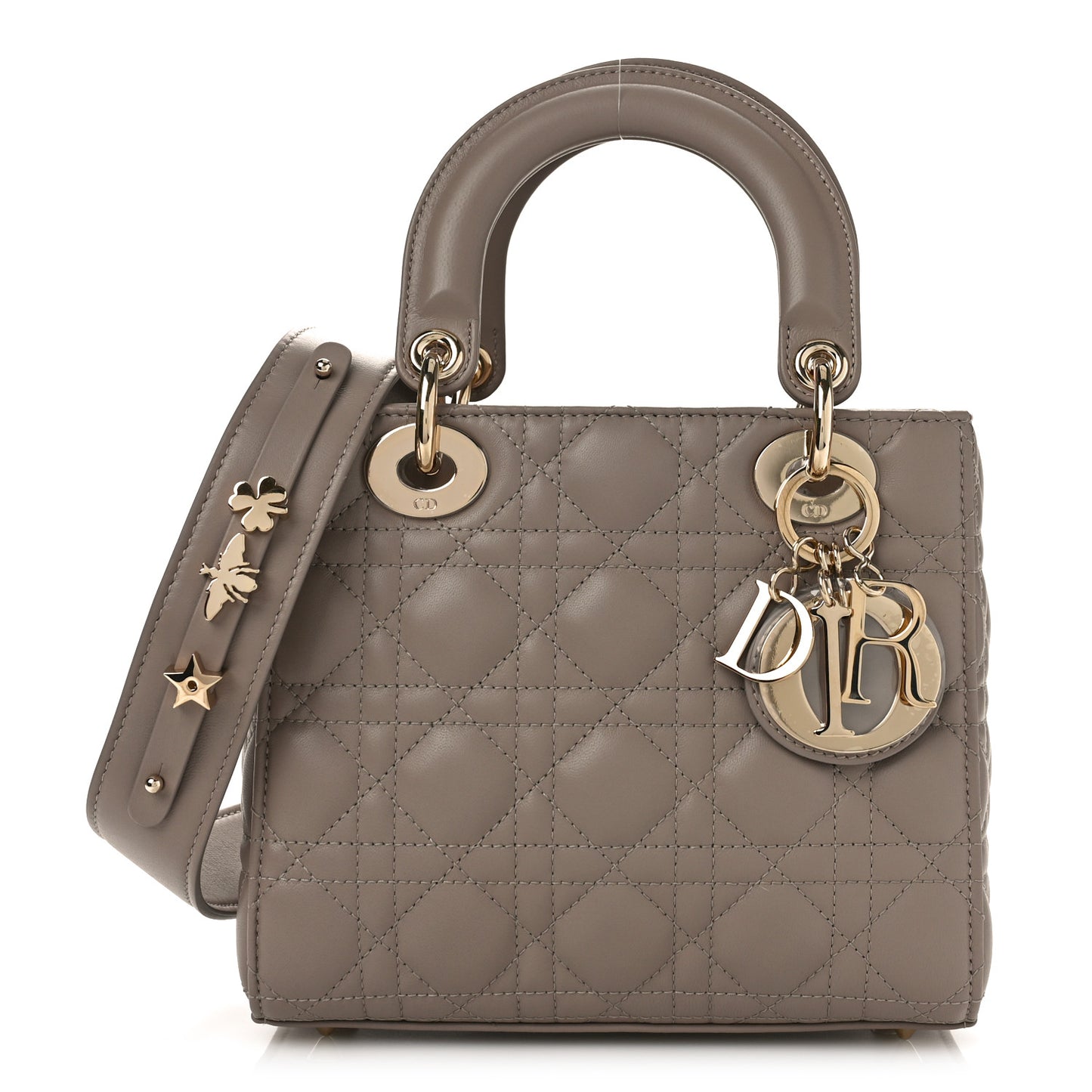 Lambskin Cannage Small My ABCDior Lady Dior Taupe