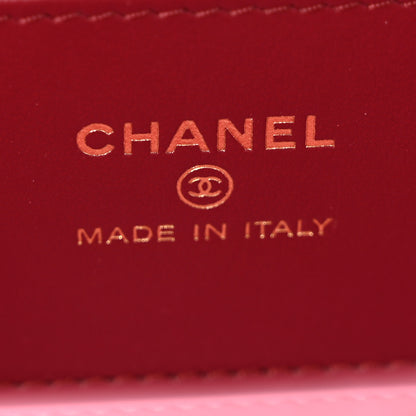 Chanel Shiny Caviar Preppy Coco Long Vanity With Strap Rose 6 of 12