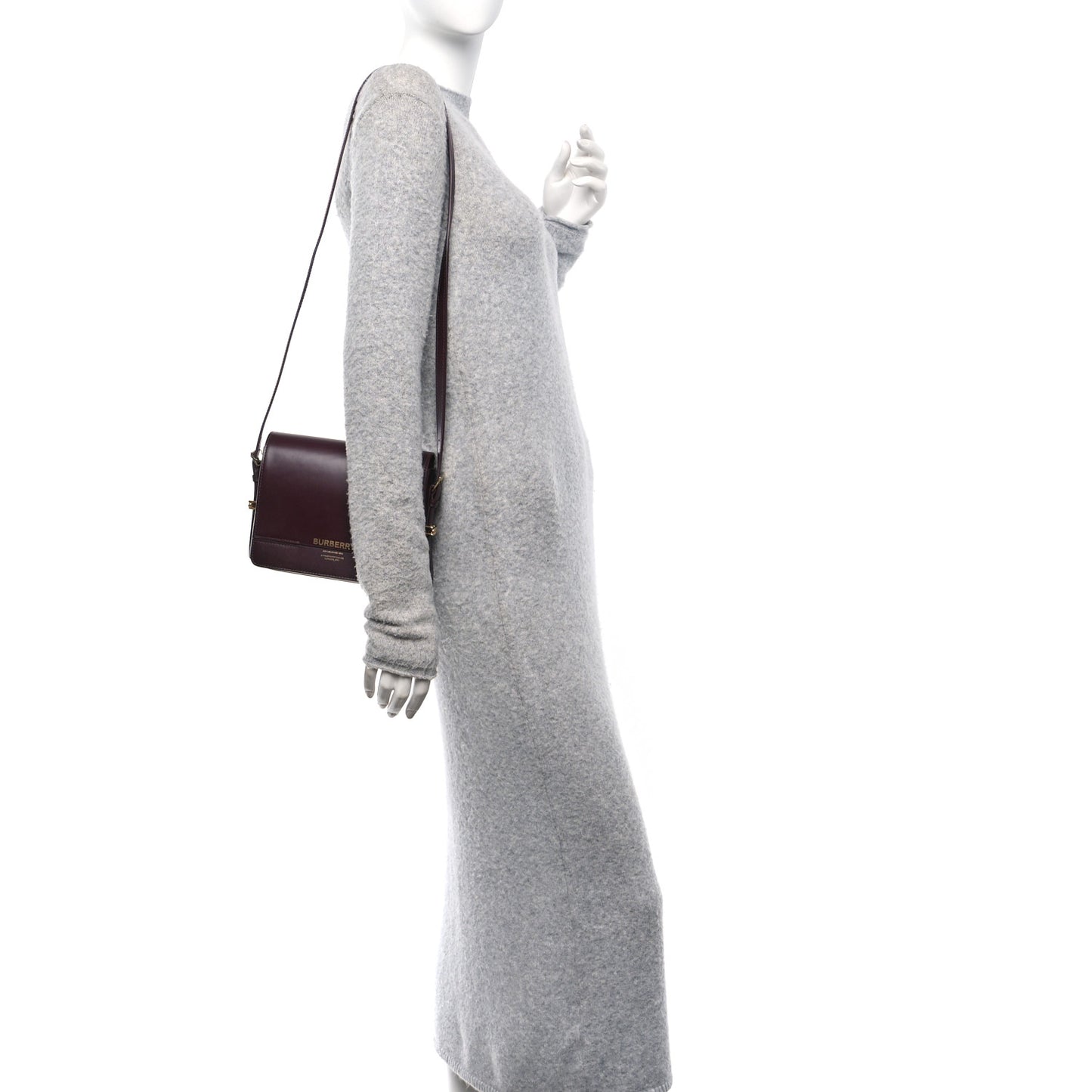Smooth Calfskin Small Grace Bag Oxblood
