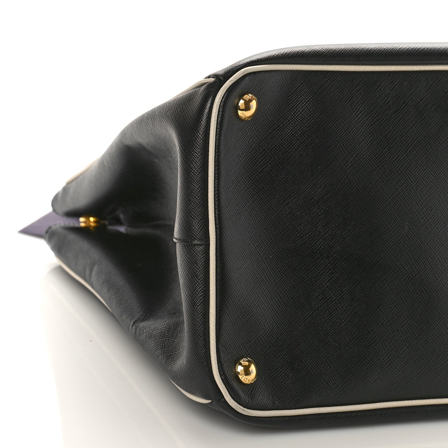 Prada Saffiano Lux Large Tote Black Talco 7 of 9