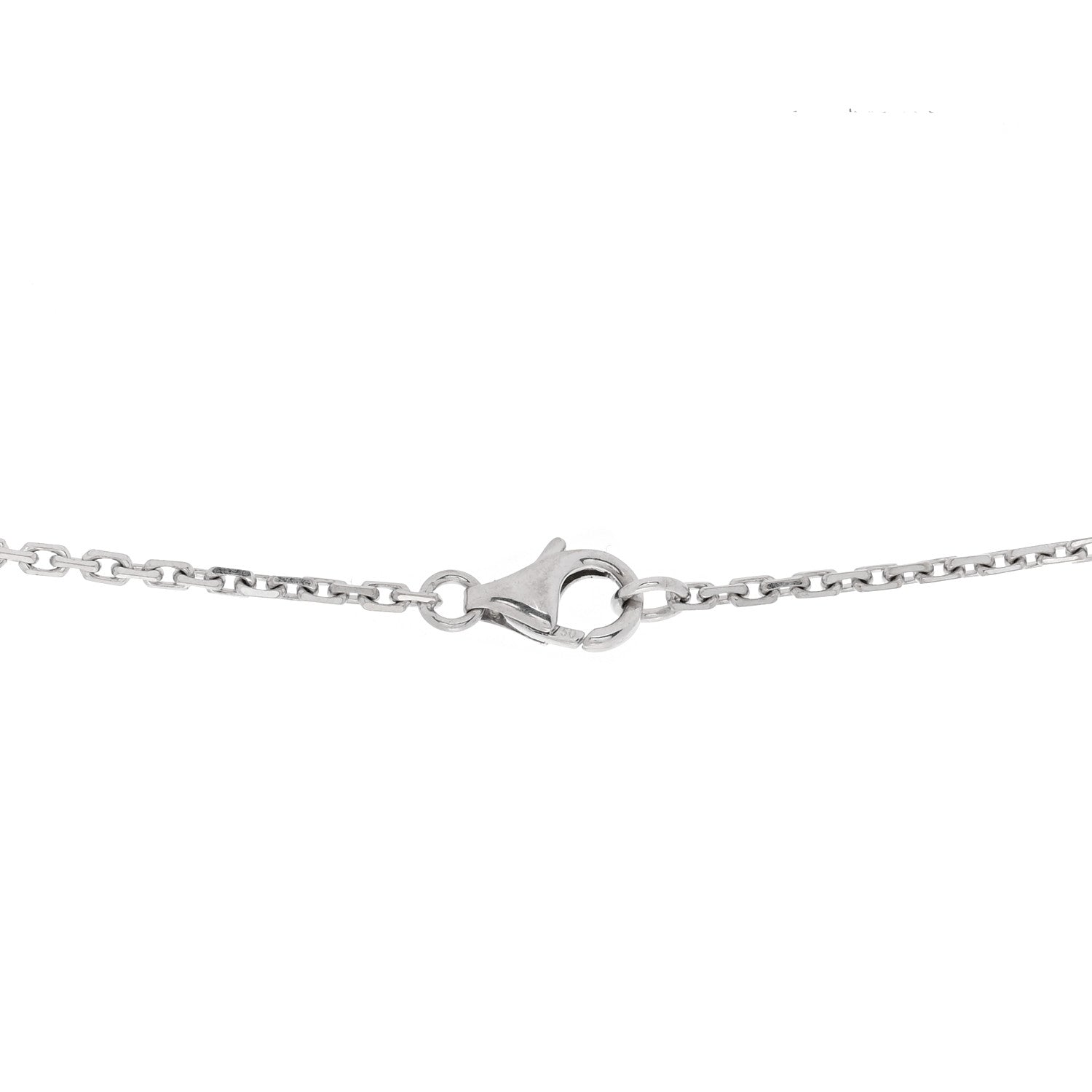 Cartier 18K White Gold Diamond Interlocking LOVE Necklace 3 of 5