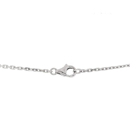 Cartier 18K White Gold Diamond Interlocking LOVE Necklace 3 of 5