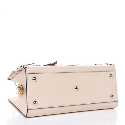 Fendi Vitello Century F is Fendi Whipstitch Bi-Color Small Runaway Satchel Camelia Orzo Multicolor 5 of 9