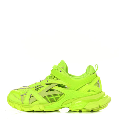 Balenciaga Rubber Mesh Monocolor Mens Track.2 Open Sneakers 41 Fluo Yellow 1 of 9