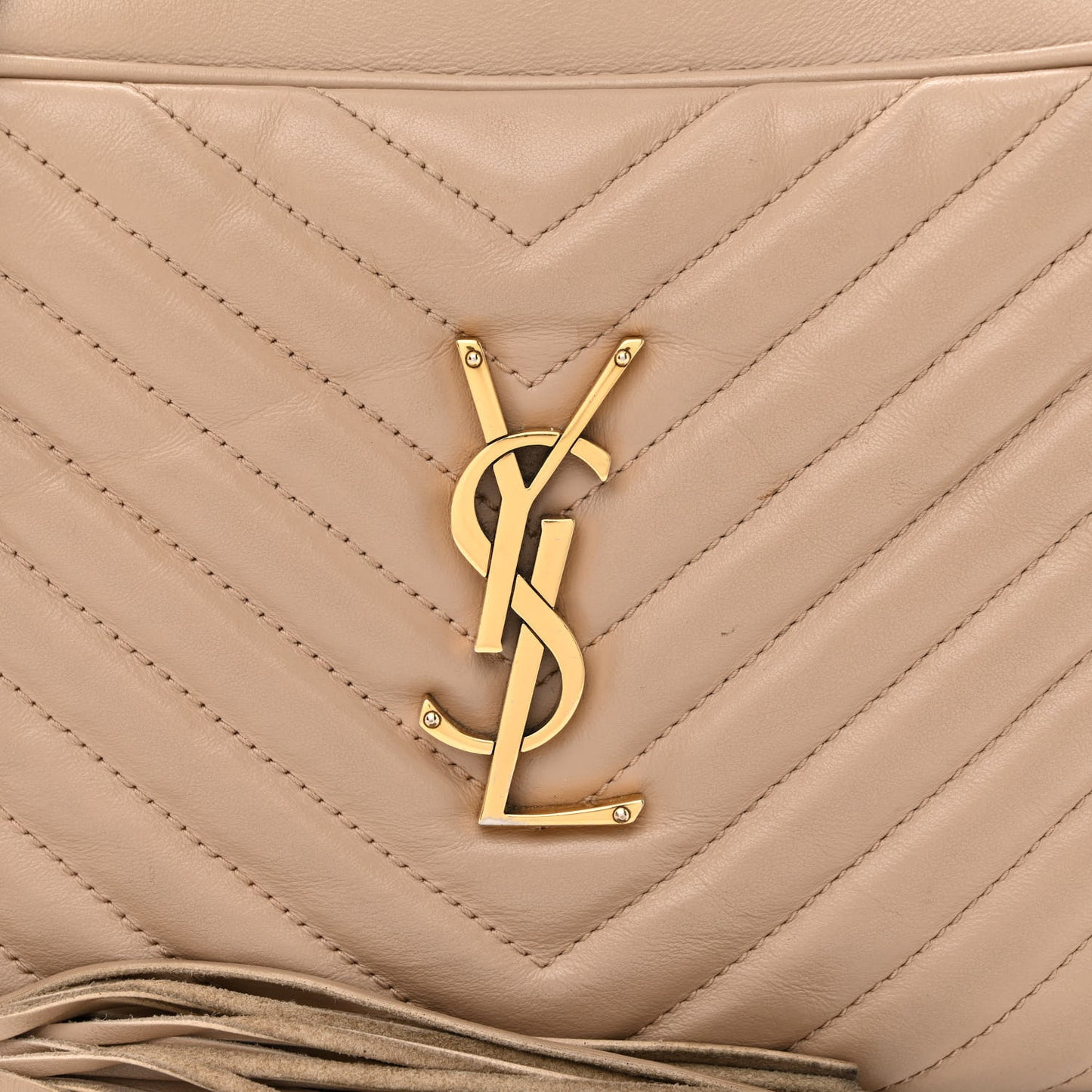 Calfskin Matelasse Monogram Lou Camera Bag Dark Beige