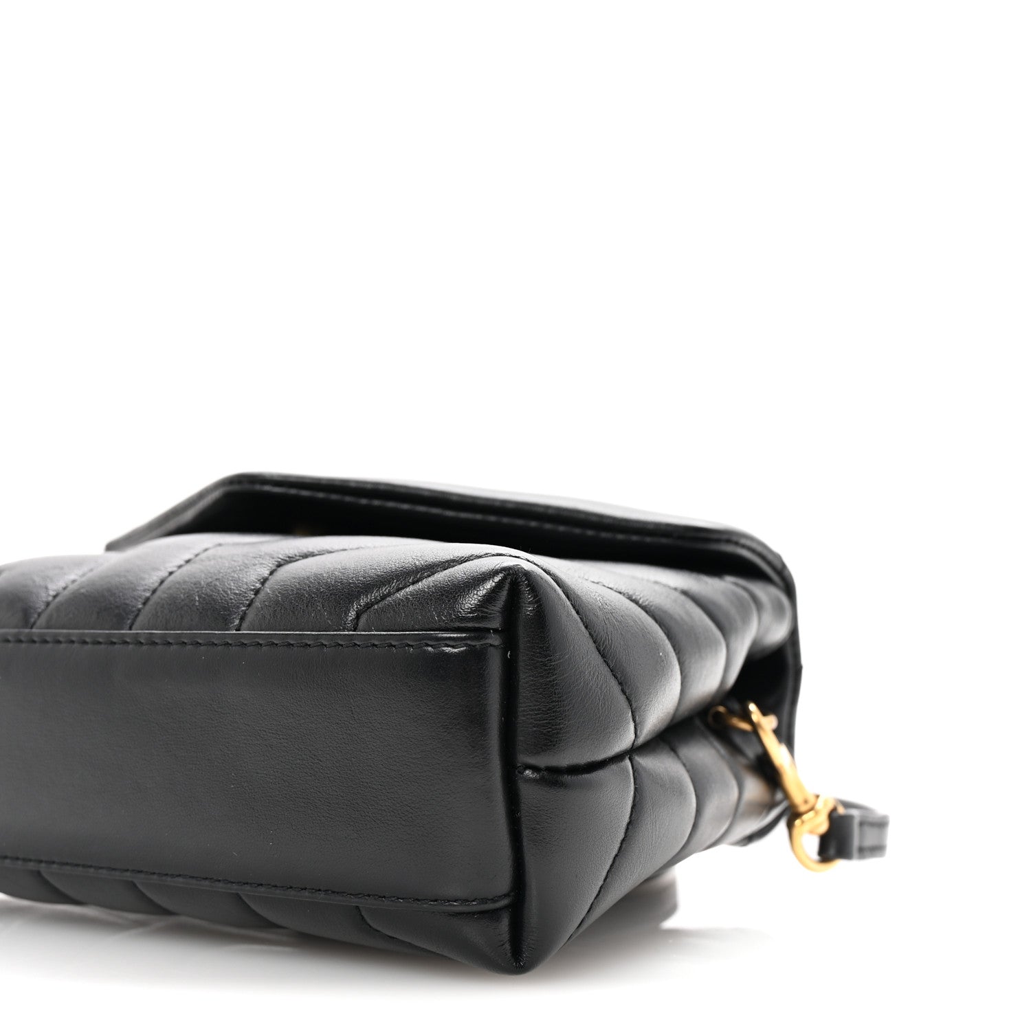 Saint Laurent Calfskin Y Quilted Monogram Toy Loulou Crossbody Bag Black 9 of 9