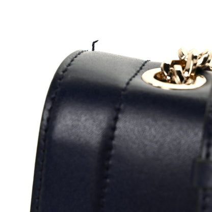 Salvatore Ferragamo Smooth Calfskin Vara Bow Chain Flap Crossbody Blue 10 of 10
