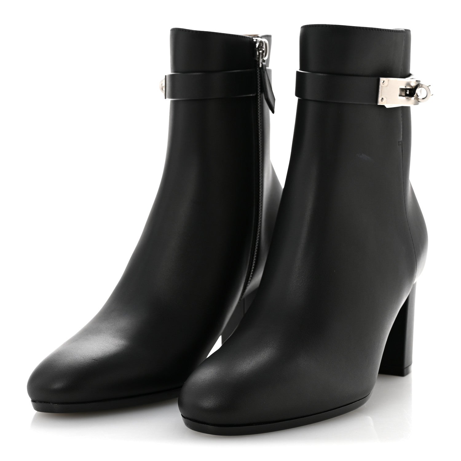 Hermes Calfskin Saint Germain Ankle Boots 36.5 Black 4 of 10