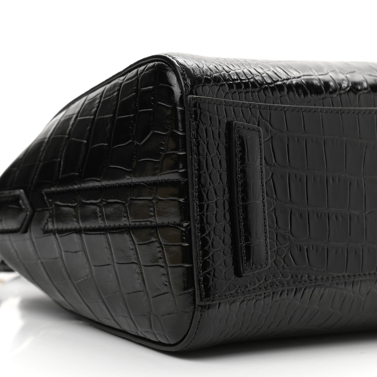 Givenchy Calfskin Crocodile Embossed Mini Antigona Black 9 of 10