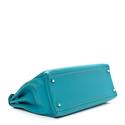 Hermes Togo Kelly Retourne 35 Turquoise 4 of 11