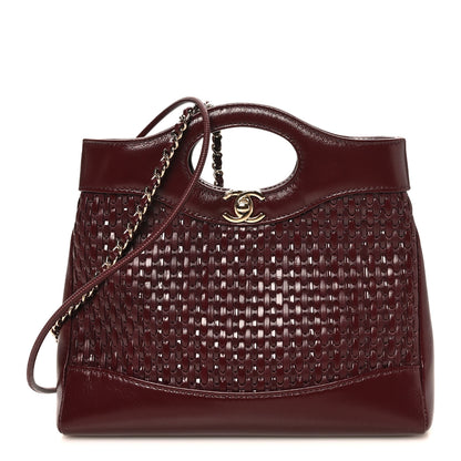 Chanel Shiny Lambskin Patent Calfskin Quilted Mini 31 Shopping Bag Dark Burgundy 1 of 10