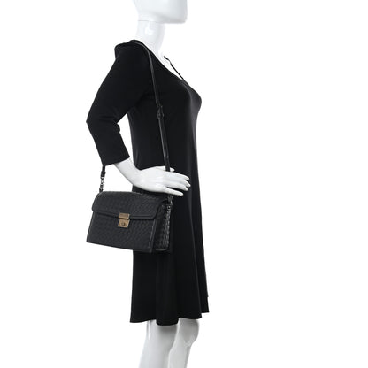 Bottega Veneta Nappa Intrecciato Small Padlock Messenger Black 2 of 10