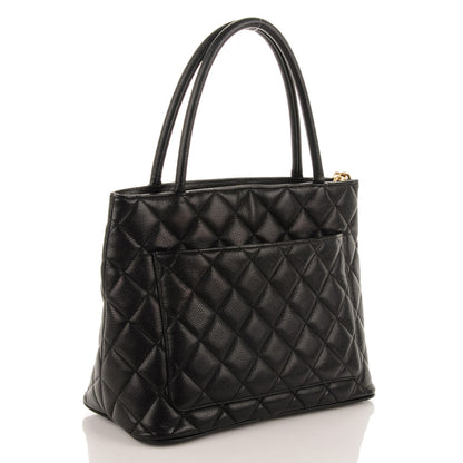 Chanel Caviar Quilted Medallion Tote Black 6 of 12
