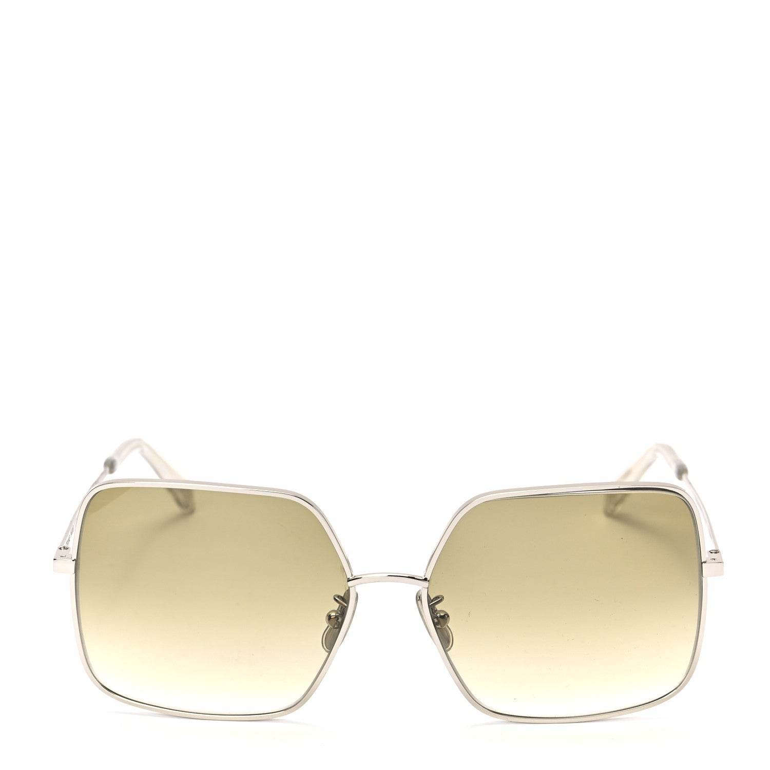 Celine Oversized Square Metal Sunglasses Gold 2 of 7