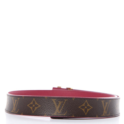 Louis Vuitton Monogram Calfskin 30mm LV Initiales Reversible Belt 80 32 Fuchsia 3 of 8