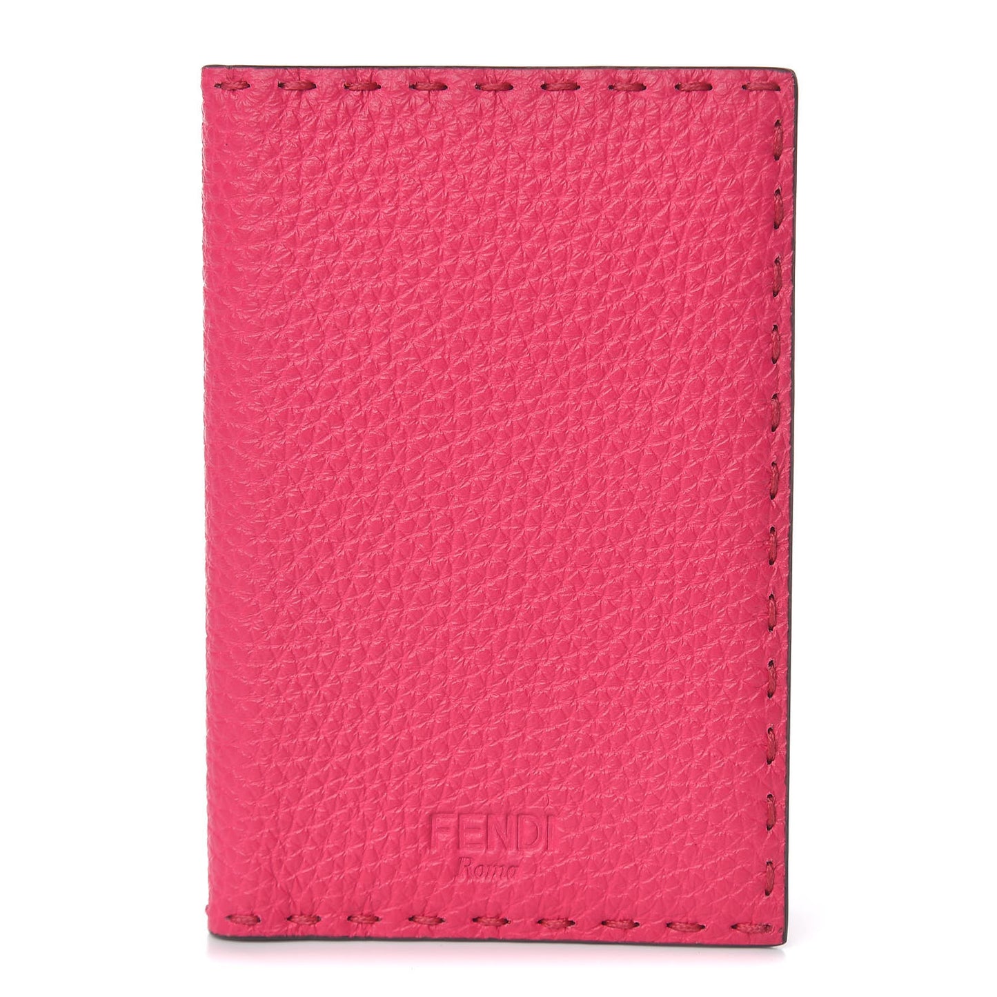 Cuoio Romano Selleria Bi-Color Passport Cover Fuxia Papavero