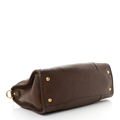 Prada Vitello Daino Shopping Satchel Bruciato 4 of 13
