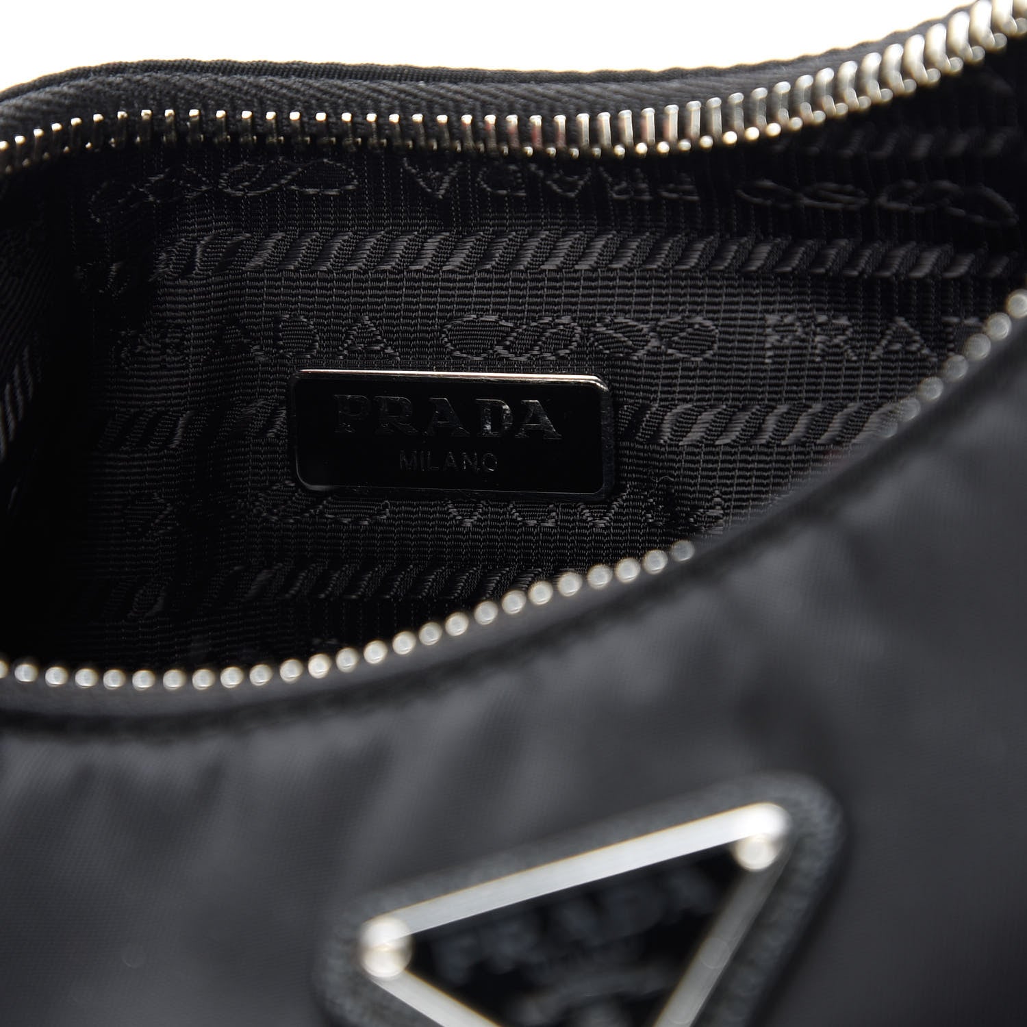 Prada Nylon Re-Edition 2005 Shoulder Bag Black 8 of 10