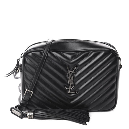 Saint Laurent Calfskin Matelasse Monogram Lou Camera Bag Black 1 of 11