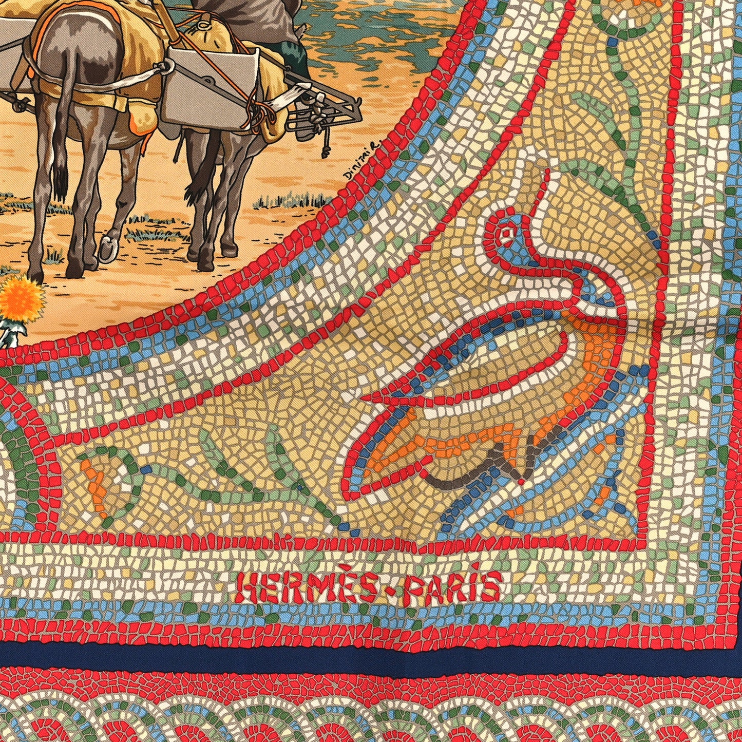 Silk Sous Le Cedre Scarf 90