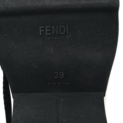 Fendi Stretch Knit Jacquard FF Sock Sneakers 39 Black 6 of 6