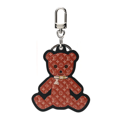 Louis Vuitton Monogram Teddy Bear Bag Charm Key Holder Brown 1 of 4