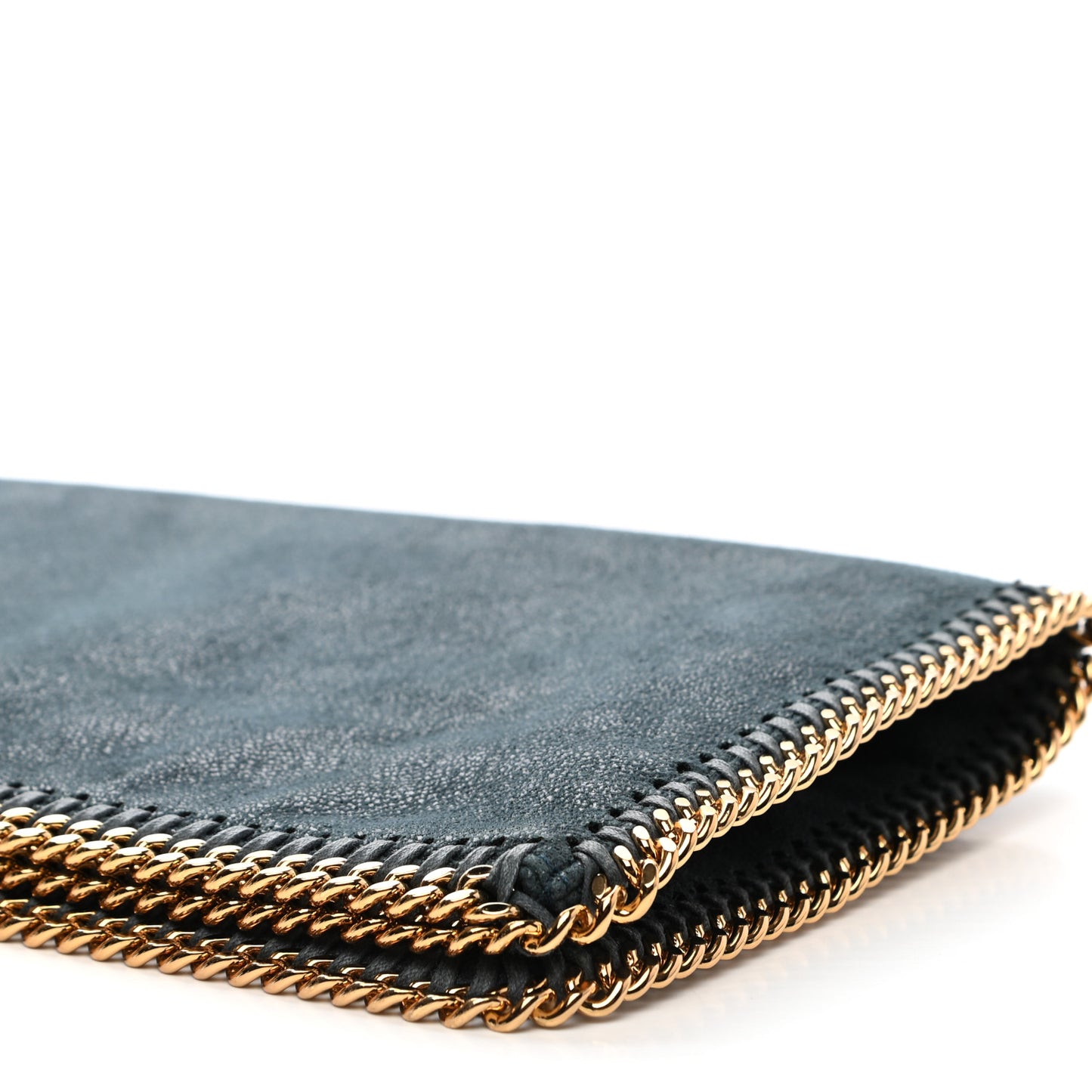 Shaggy Deer Falabella Fold Over Clutch Dark Green