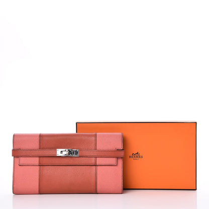 Hermes Epsom Flag Kelly Longue Wallet Corail Flamingo 13 of 13
