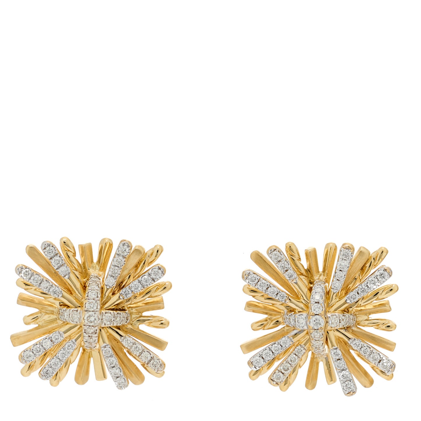 18K Yellow Gold Diamond Angelika Spray Stud Earrings