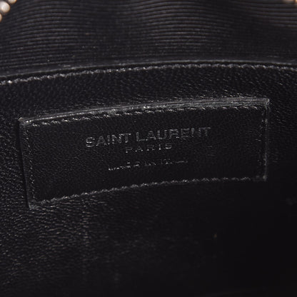Saint Laurent Calfskin Crocodile Embossed Small Classic Monogram Camera Bag Black 6 of 8